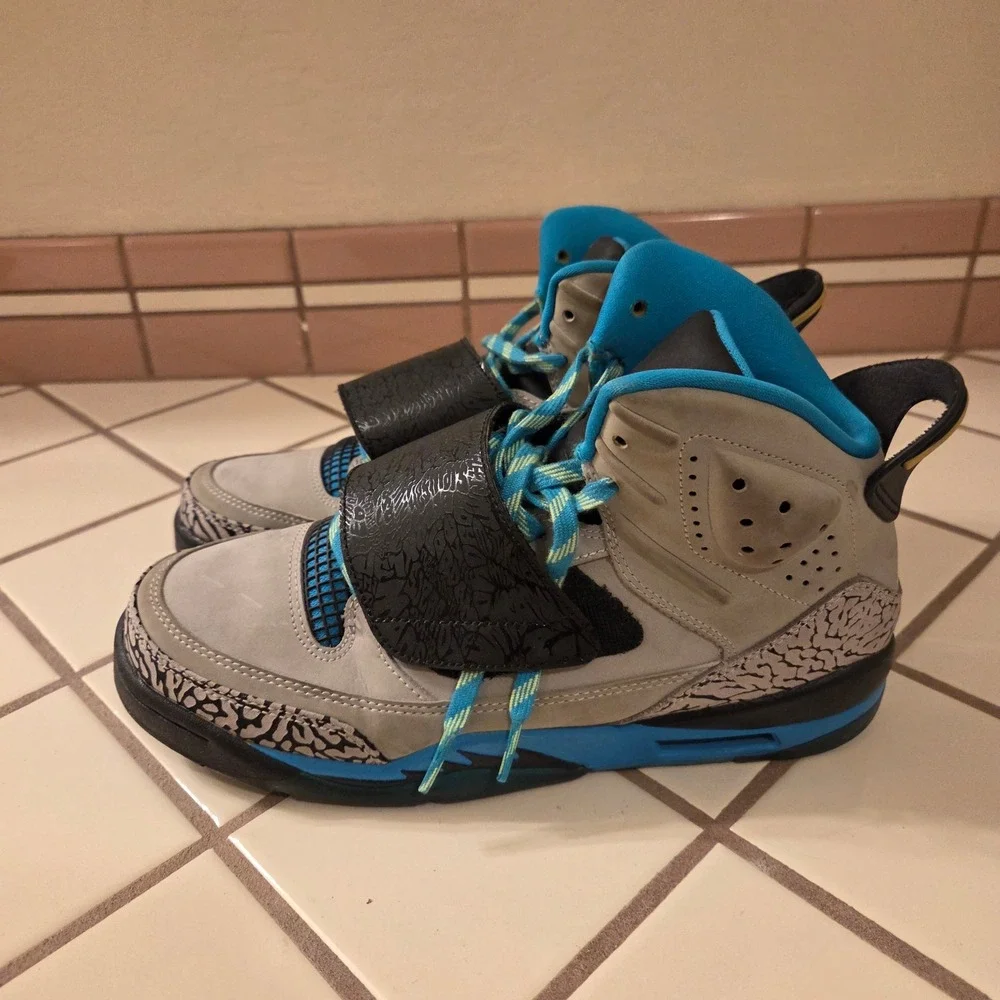 Jordan Son of Mars Low Bel Air Wolf Grey Blue 512246-007 Youth 7Y Womens 8.5